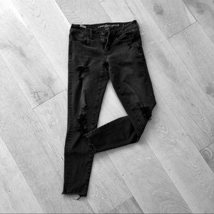 AE skinny jeans, low waist, super stretch
